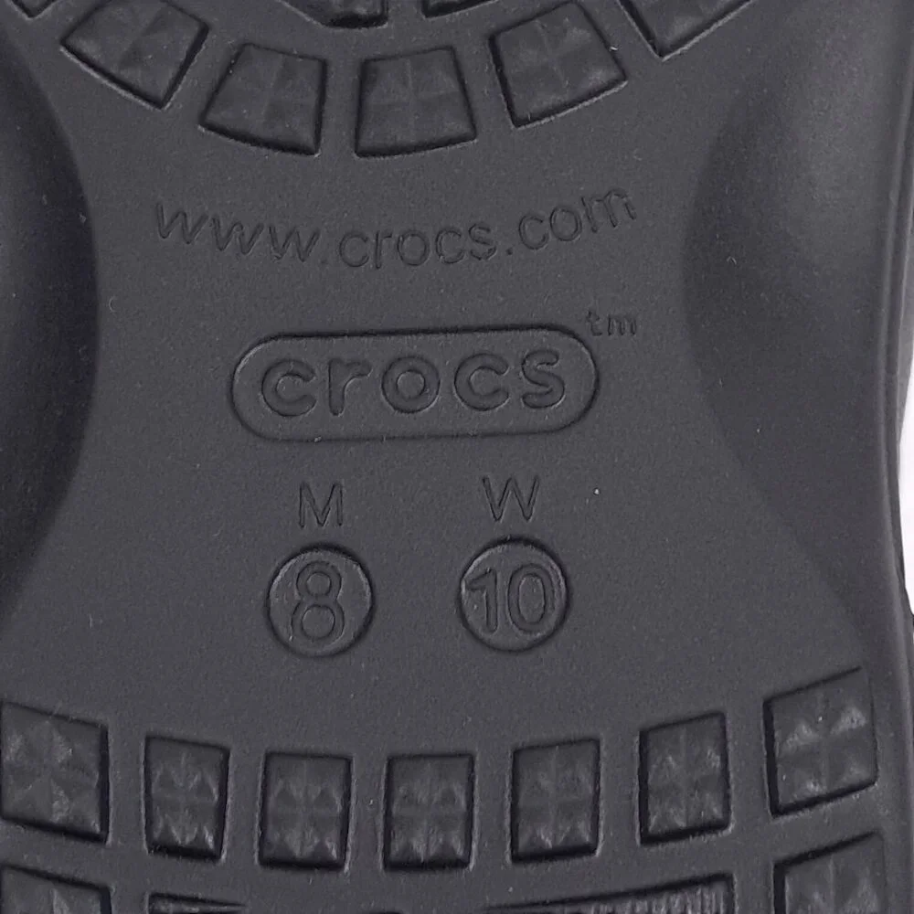 CROCS Sandals Unisex M8 W10 Black Thong Baya II Flip Flops